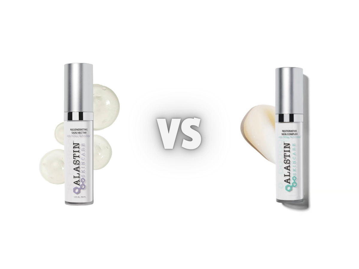 ALASTIN Regenerating Skin Nectar vs Restorative Skin Complex