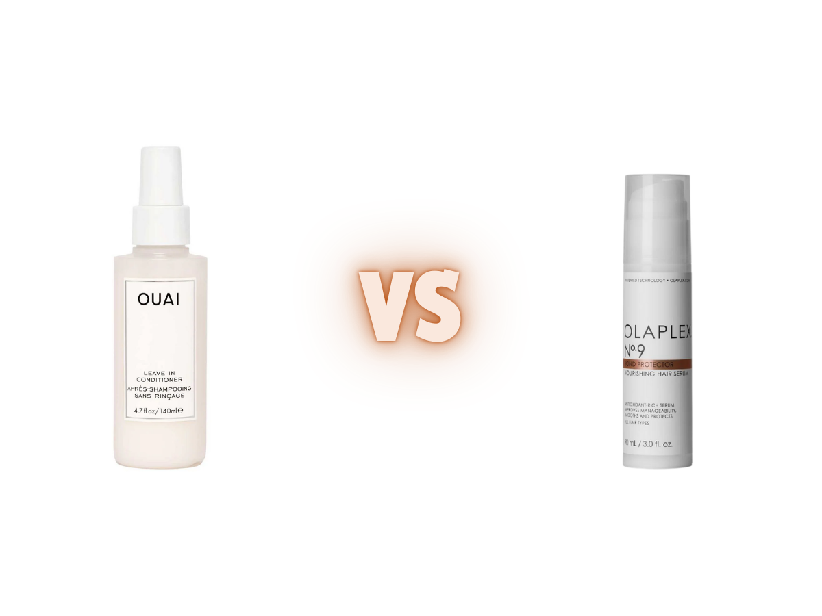 OUAI Leave In Conditioner vs Olaplex No.9 Bond Protector Serum