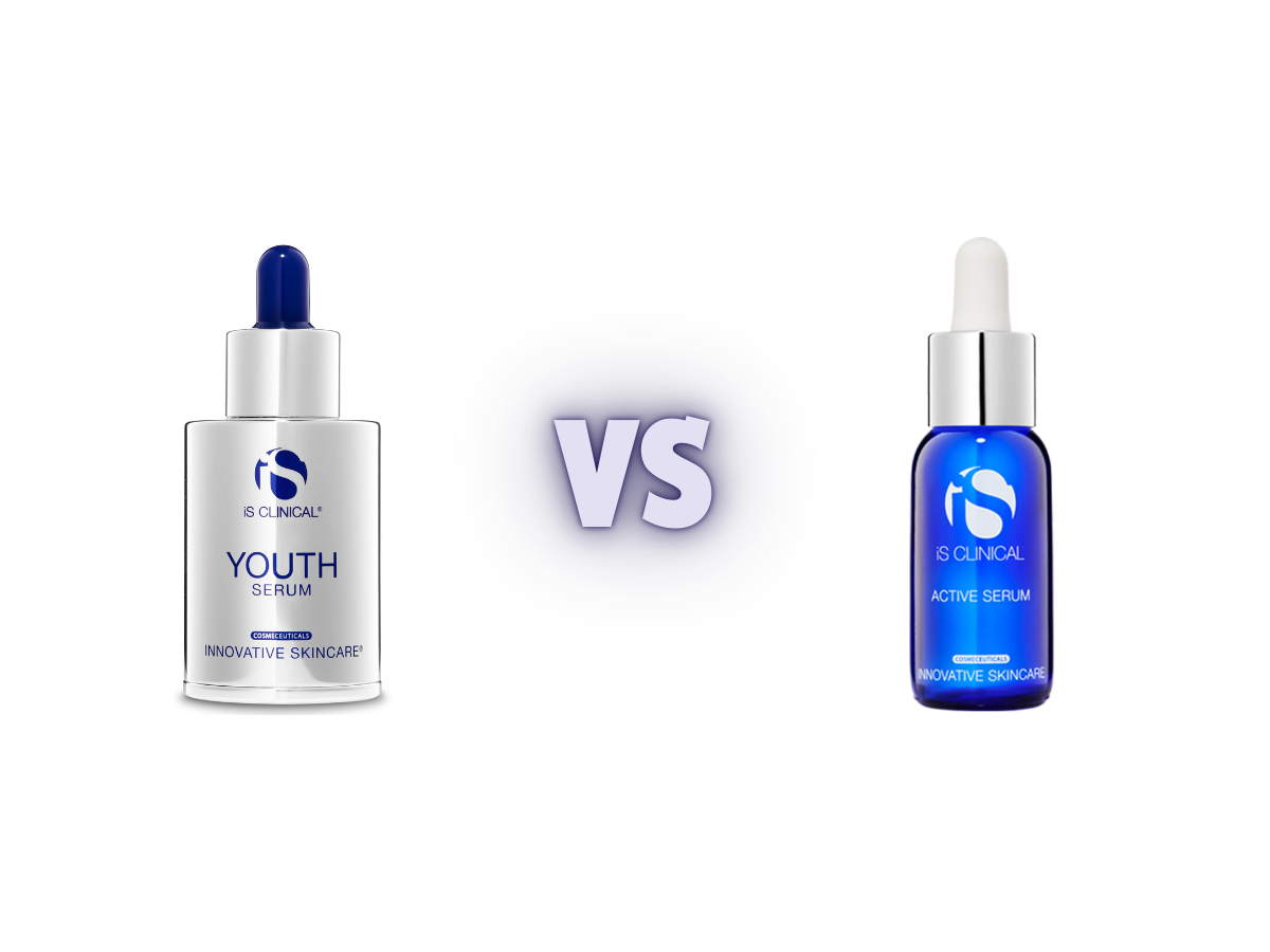 iS CLINICAL Youth Serum vs Active Serum